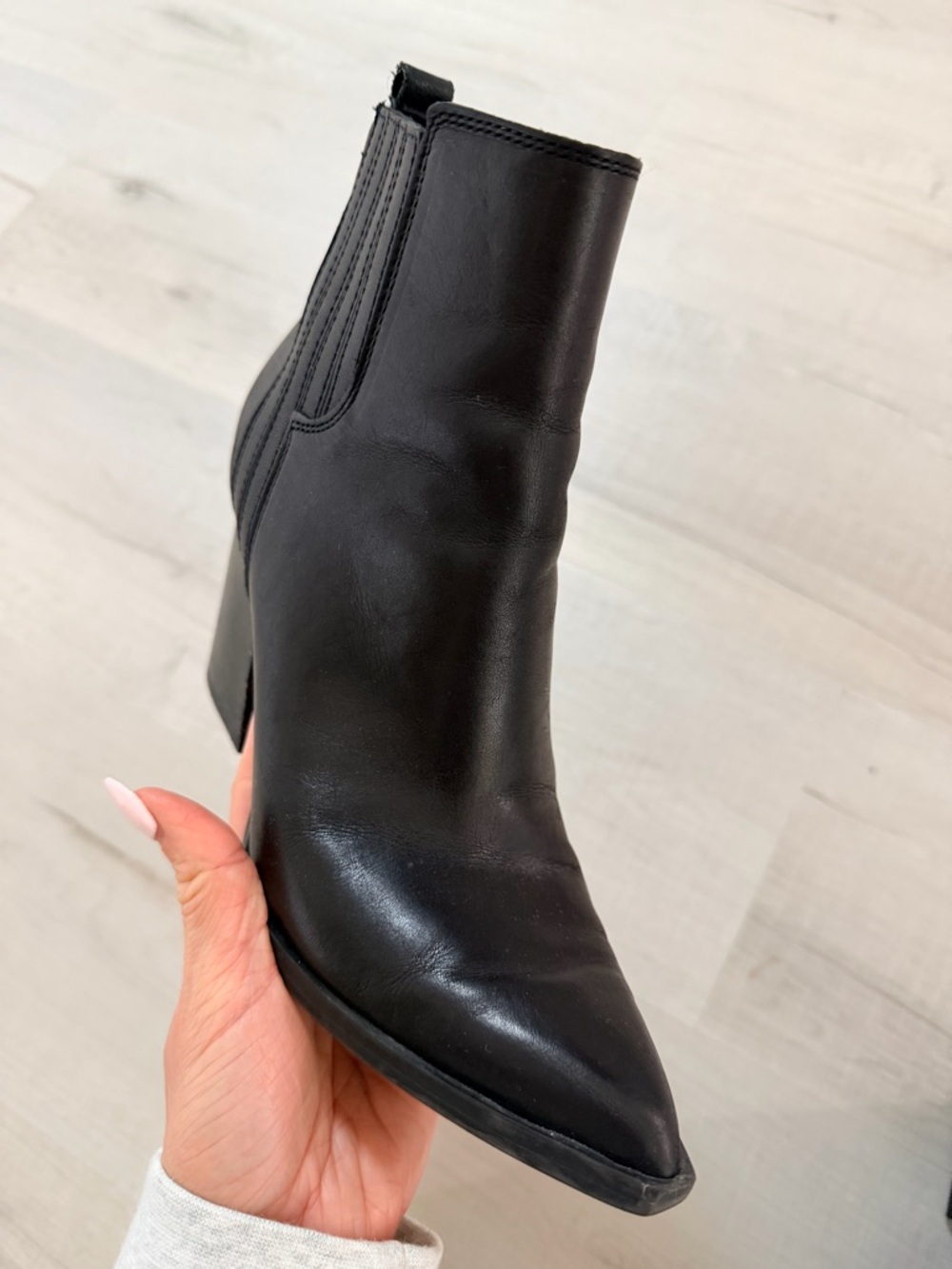 Marc Fisher Oshay Pointed Toe‎ Block Heel Boot Size 36.5 - Picture 10 of 14